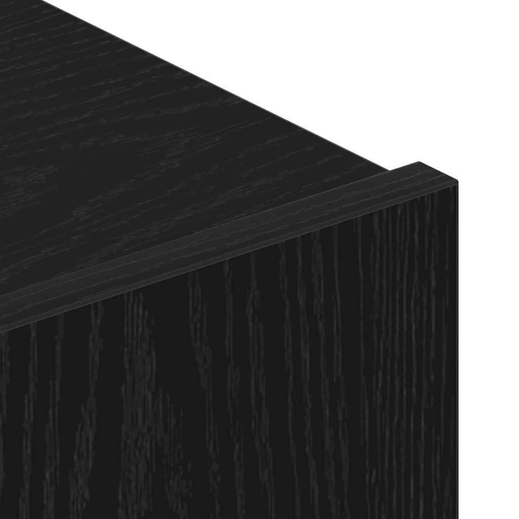 Set mobile TV 6 pcs Rovere nero 100 x 30 x 30 cm