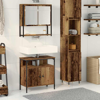 Set di mobili per il bagno 2 pcs Marrone Legno multistrato | homemem39