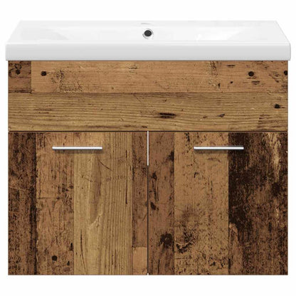Set di mobili per il bagno con porta 3 pcs Legno vecchio | homemem39
