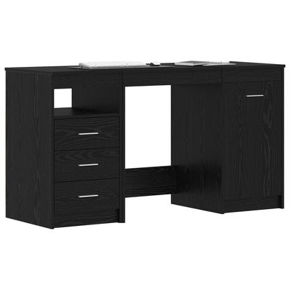 Scrivania 2 pcs Rovere Nero 140 x 50 x 76 cm Legno multistrato | homemem39