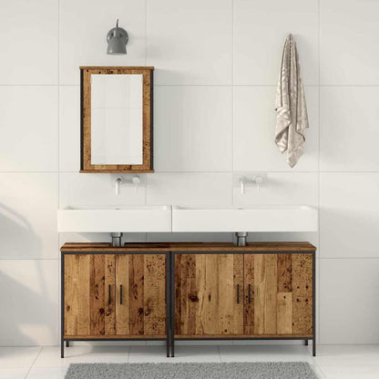 Unità da Bagno con lo scaffale 3 pcs Marrone Legno multistrato | homemem39