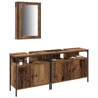 Unità da Bagno 3 pz Marrone 80 x 30 x 60 cm | homemem39