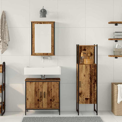 Set di mobili per il bagno 3 pcs Marrone 33 x 33 x 120.5 cm | homemem39