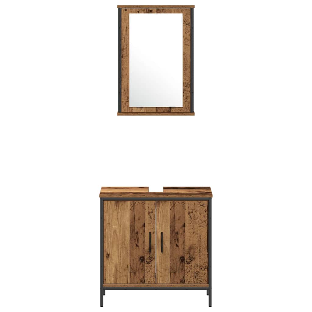 Set di mobili per il bagno 3 pcs Marrone 33 x 33 x 120.5 cm | homemem39
