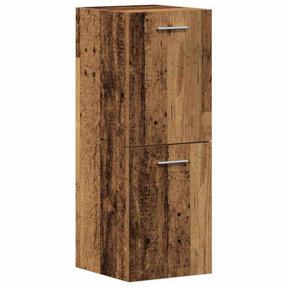 Set di mobili per il bagno con porta 4 pcs Legno vecchio