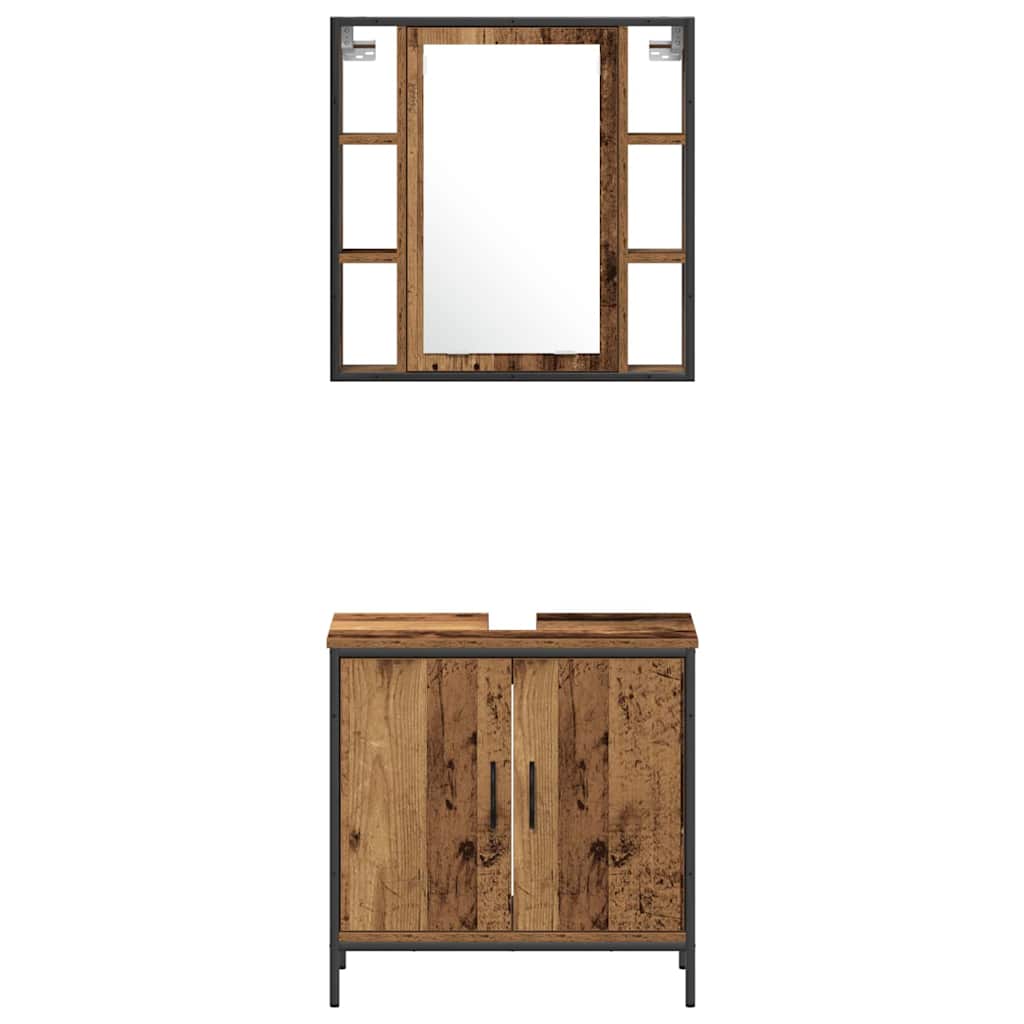Unità da Bagno 3 pz Marrone 33 x 33 x 185,5 cm | homemem39