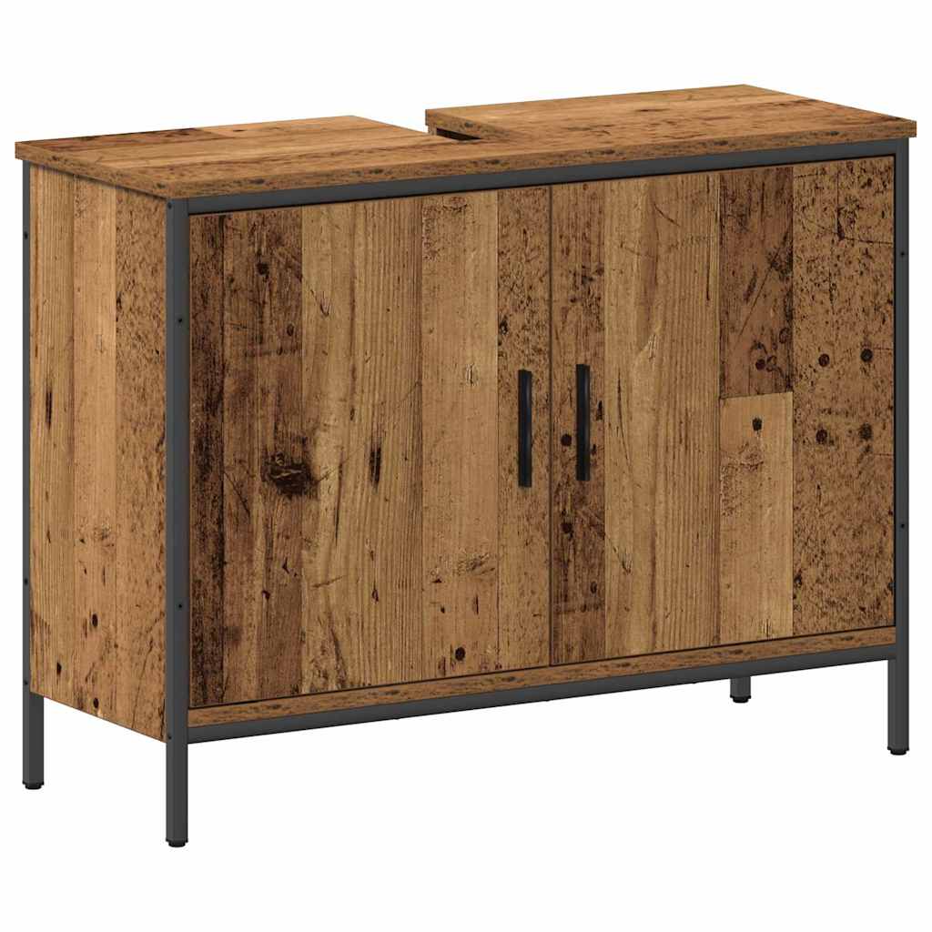 Set di mobili per il bagno 3 pcs Marrone Legno multistrato