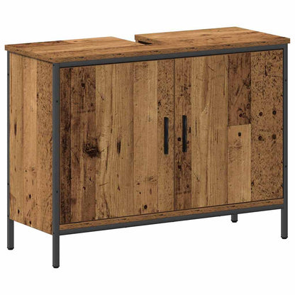 Set di mobili per il bagno 3 pcs Marrone Legno multistrato