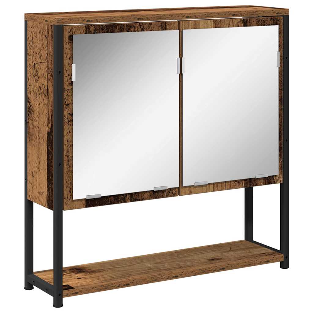 Set di mobili per il bagno con lo scaffale 3 pcs Legno vecchio | homemem39