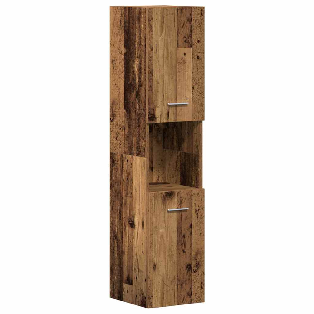 Set di mobili per il bagno con porta 4 pcs Legno vecchio | homemem39