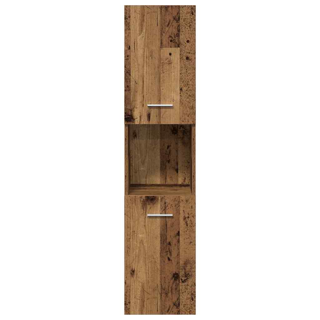Set di mobili per il bagno con lo scaffale 4 pcs Legno vecchio | homemem39