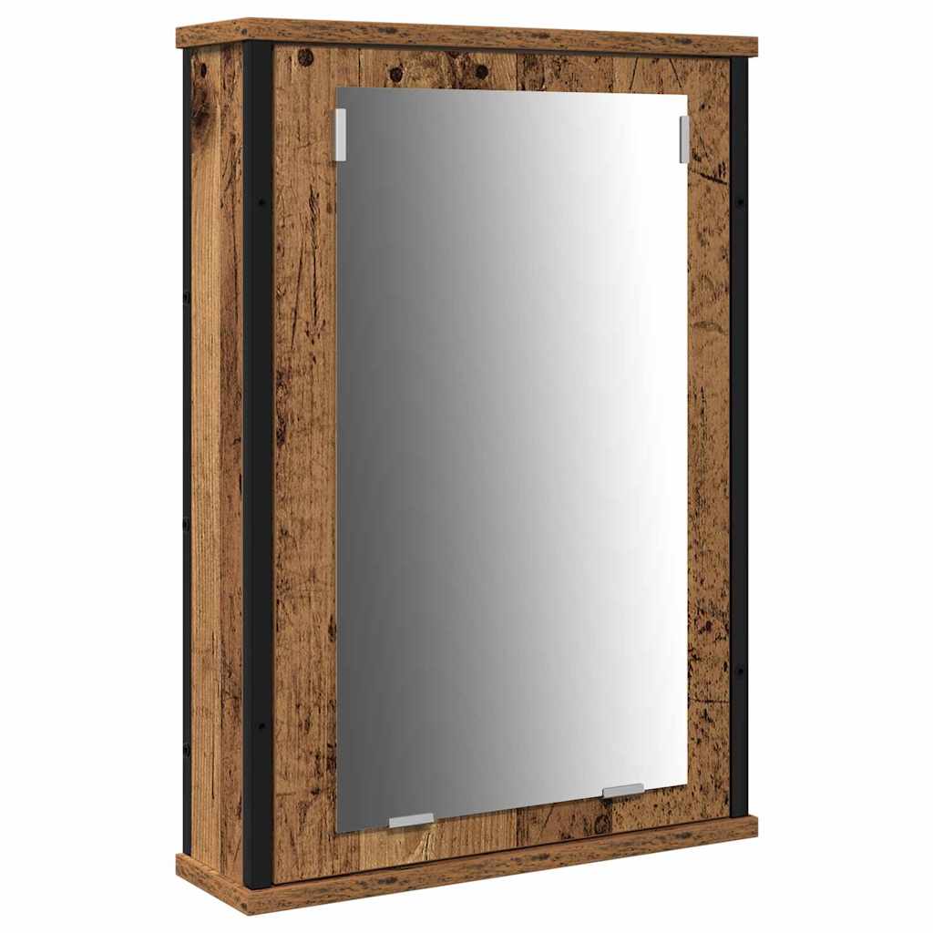 Set di mobili per il bagno con lo scaffale 4 pcs Legno vecchio | homemem39