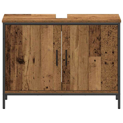 Set di mobili per il bagno 4 pcs Marrone Legno multistrato