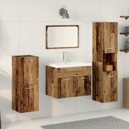Set di mobili per il bagno 5 pcs Marrone Legno multistrato