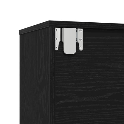 Libreria 3 pcs Rovere Nero 36 x 30 x 143 cm Legno multistrato