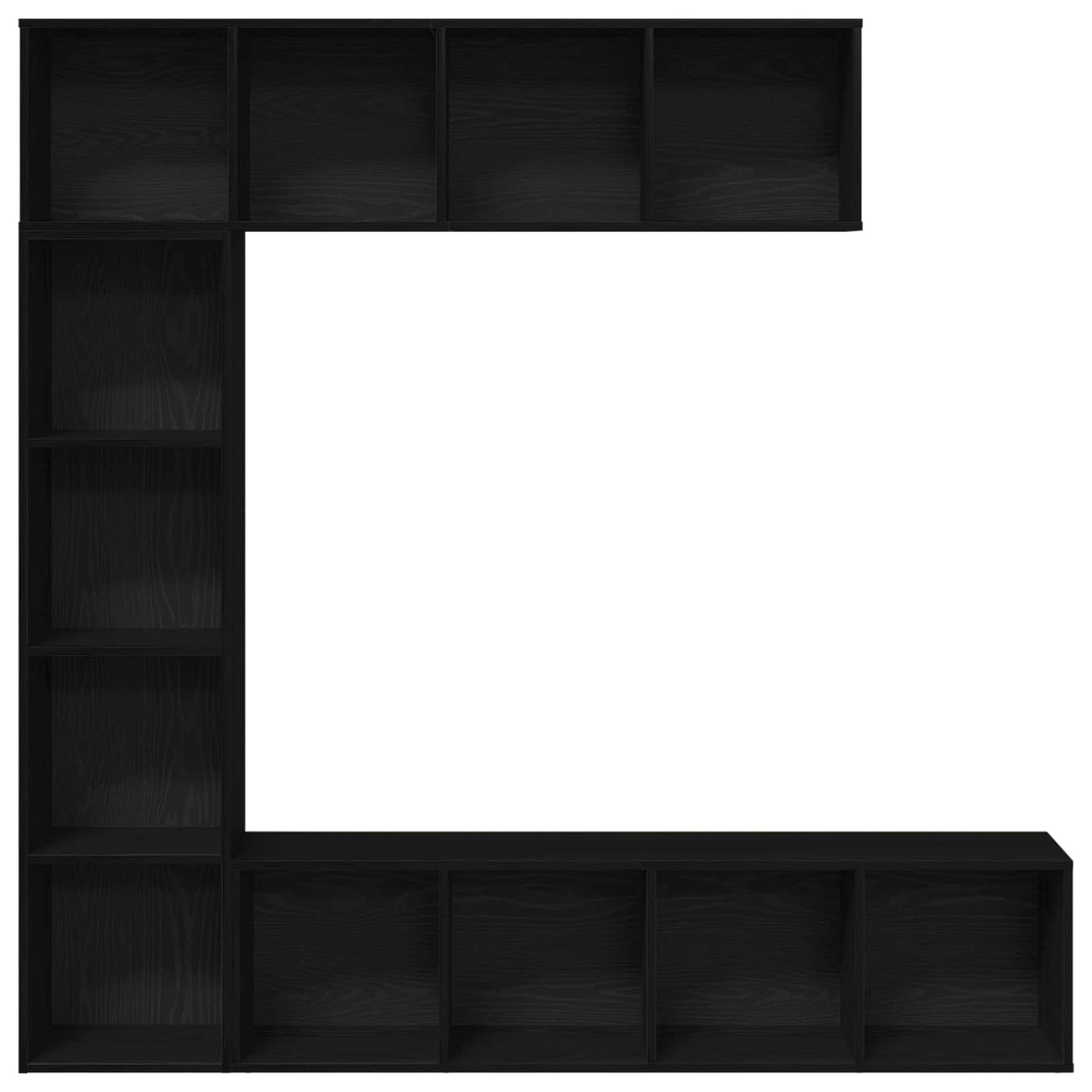 Libreria 3 pcs Rovere Nero 36 x 30 x 143 cm Legno multistrato