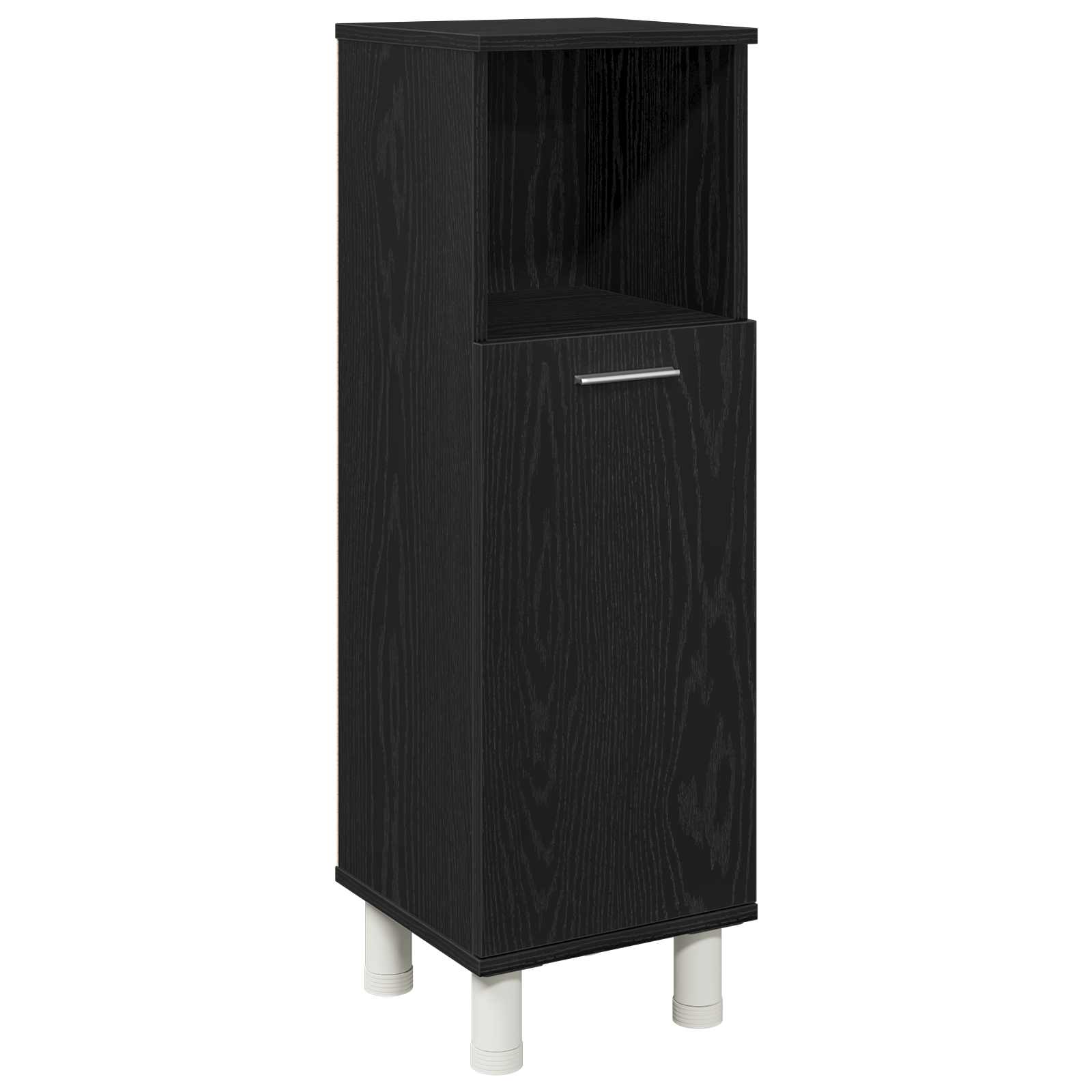 Set di mobili per il bagno 4 pcs Nero 30 x 30 x 179,5 cm | homemem39