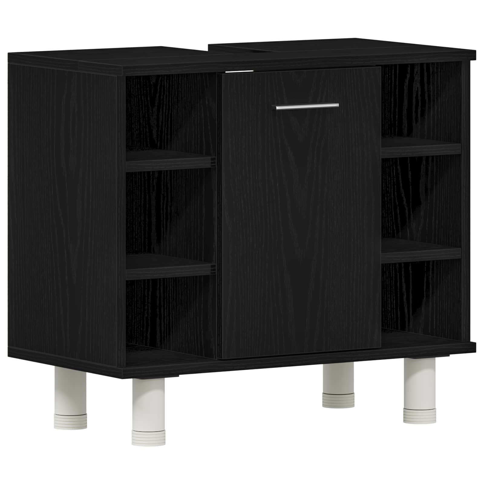 Set di mobili per il bagno 3 pcs Nero 30 x 30 x 179,5 cm | homemem39