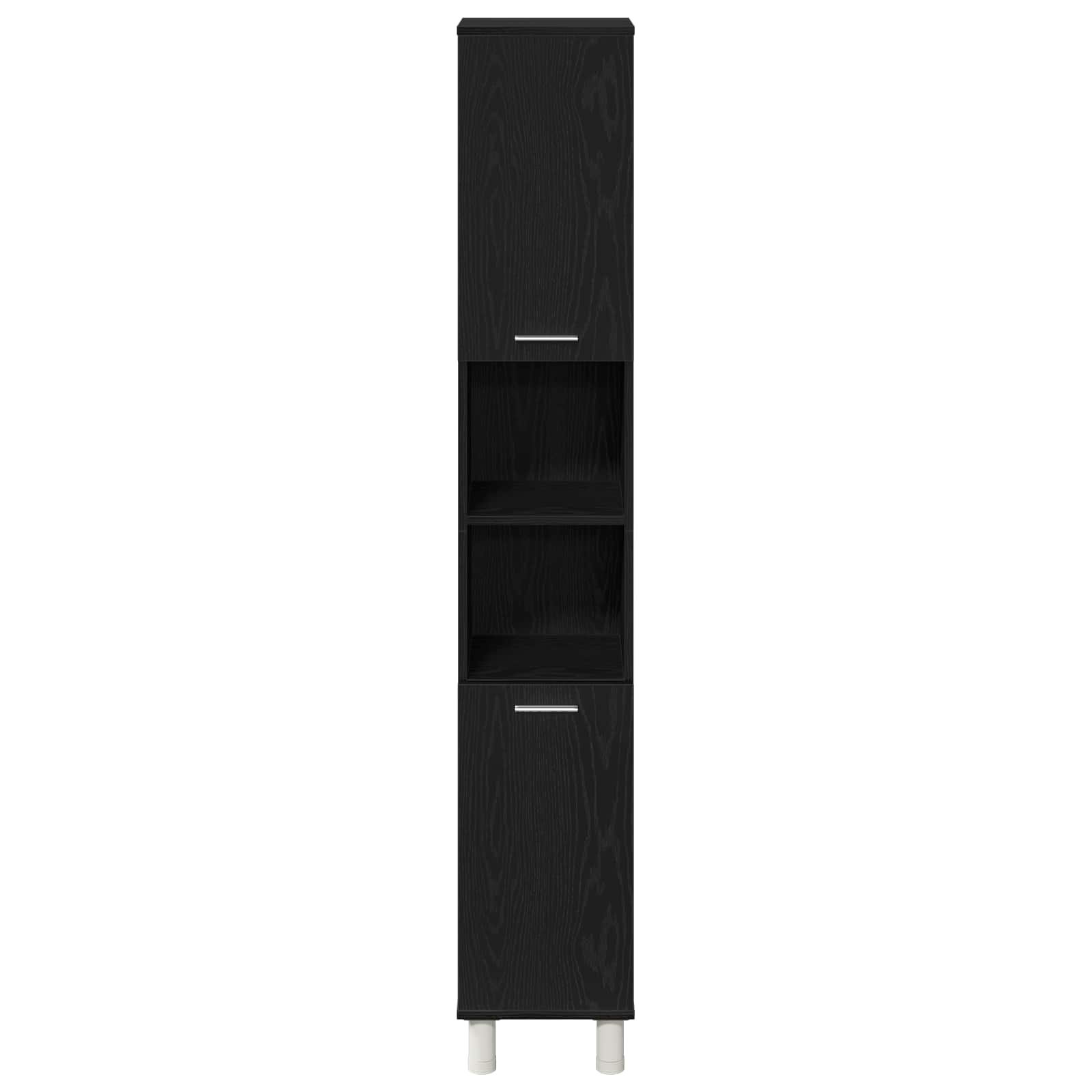 Set di mobili per il bagno 3 pcs Nero 30 x 30 x 179,5 cm | homemem39