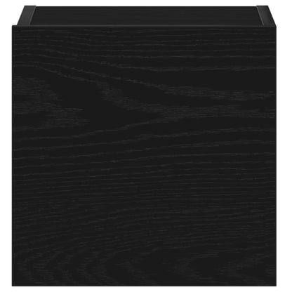 Set mobile TV 3 pcs Rovere nero 130.5 x 30 x 140 cm