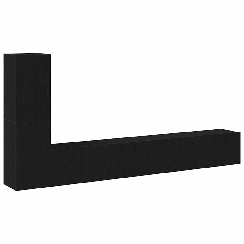 Set mobile TV 3 pcs Rovere nero 100 x 30 x 30 cm