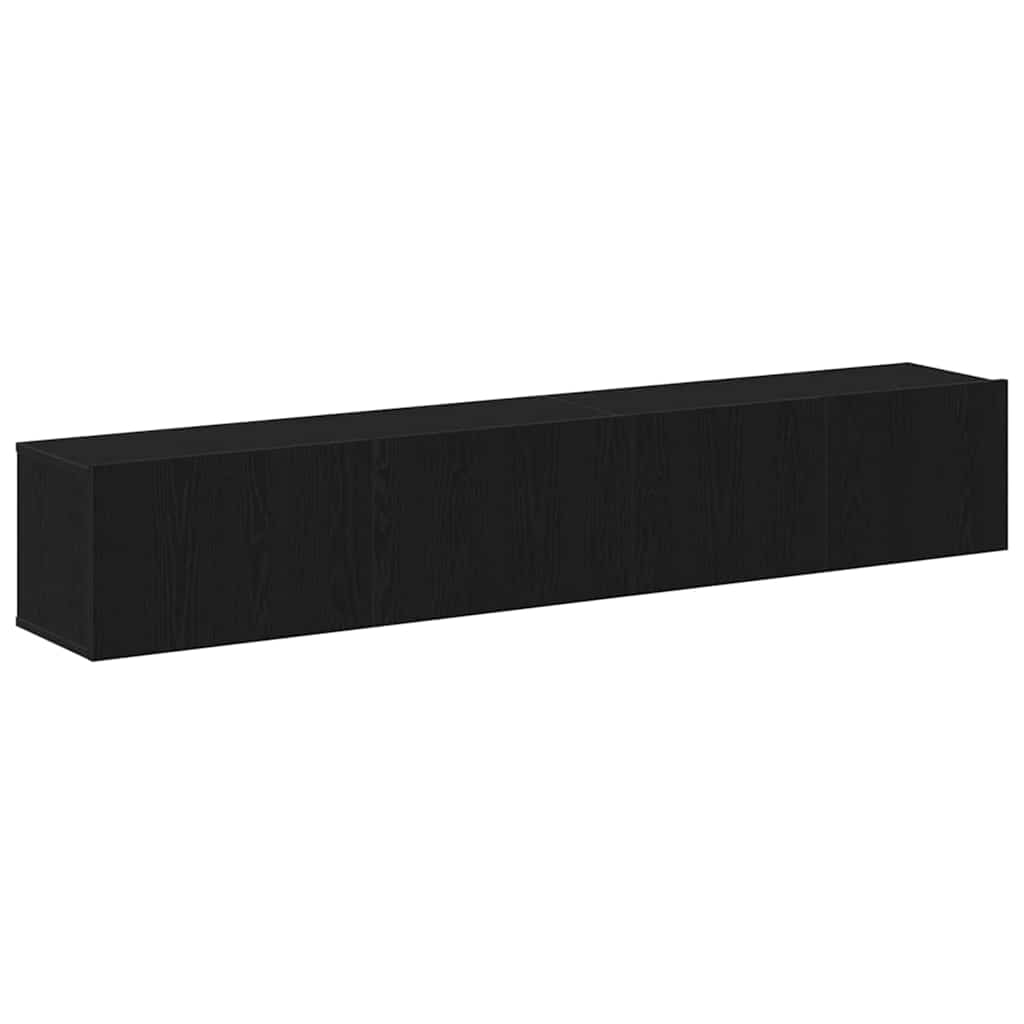 Set mobile TV 2 pcs Rovere nero 100 x 30 x 30 cm