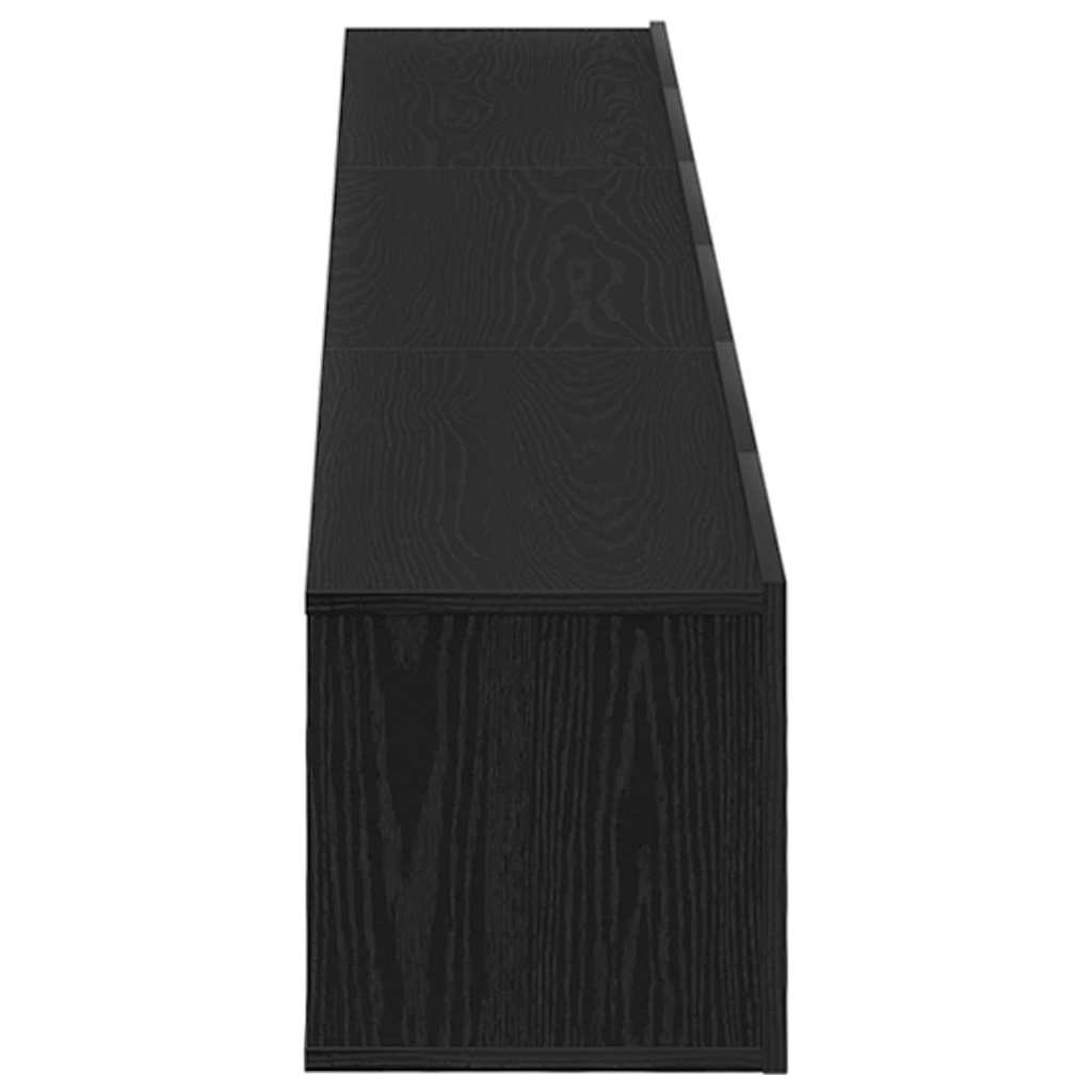 Set mobile TV 3 pcs Rovere nero 80 x 30 x 30 cm