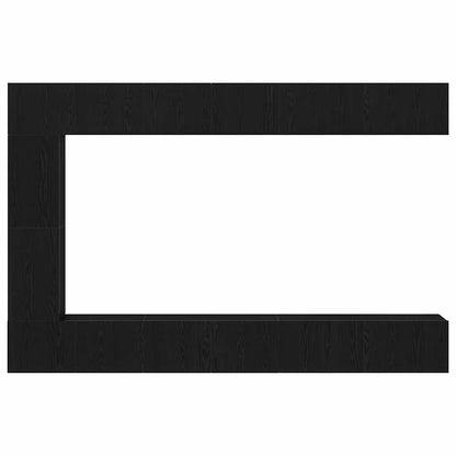 Set mobile TV 9 pcs Rovere nero 30.5 x 30 x 110 cm