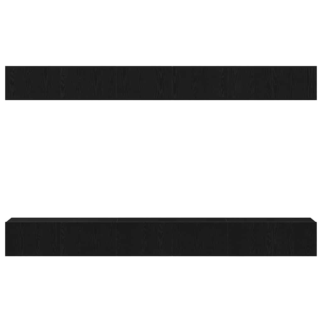 Set mobile TV 6 pcs Rovere nero 100 x 30 x 30 cm