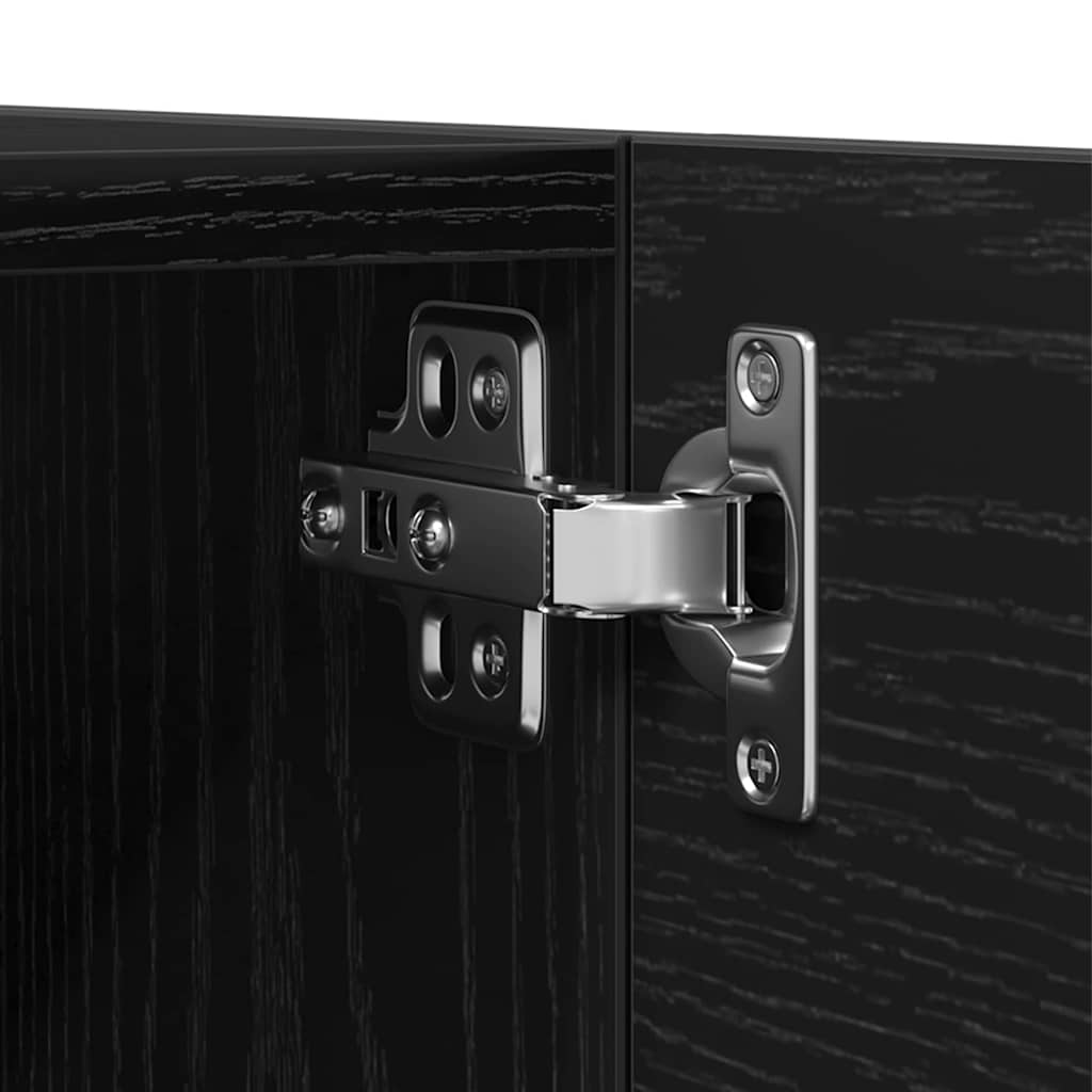 Set mobile TV 4 pcs Rovere nero 80 x 30 x 30 cm