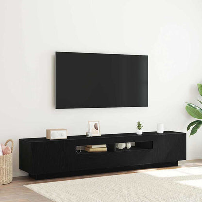 Mobile TV 2 pcs Nero 200 x 35 x 40 cm Legno multistrato