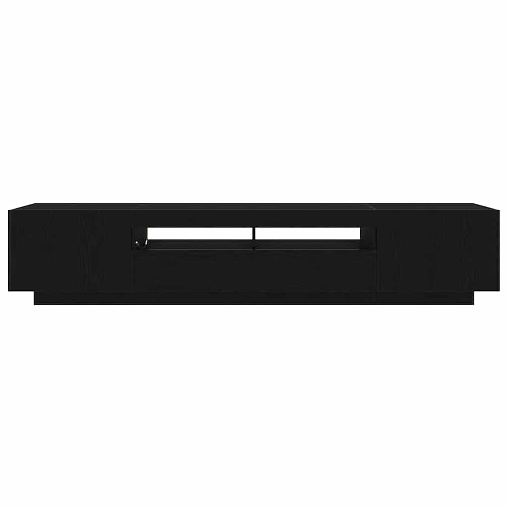 Mobile TV 2 pcs Nero 200 x 35 x 40 cm Legno multistrato