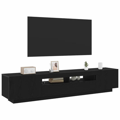 Mobile TV 2 pcs Nero 200 x 35 x 40 cm Legno multistrato