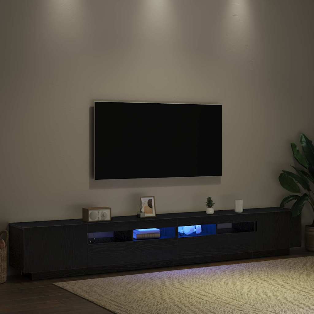 Mobile TV 3 pcs Nero 260 x 35 x 40 cm Legno multistrato