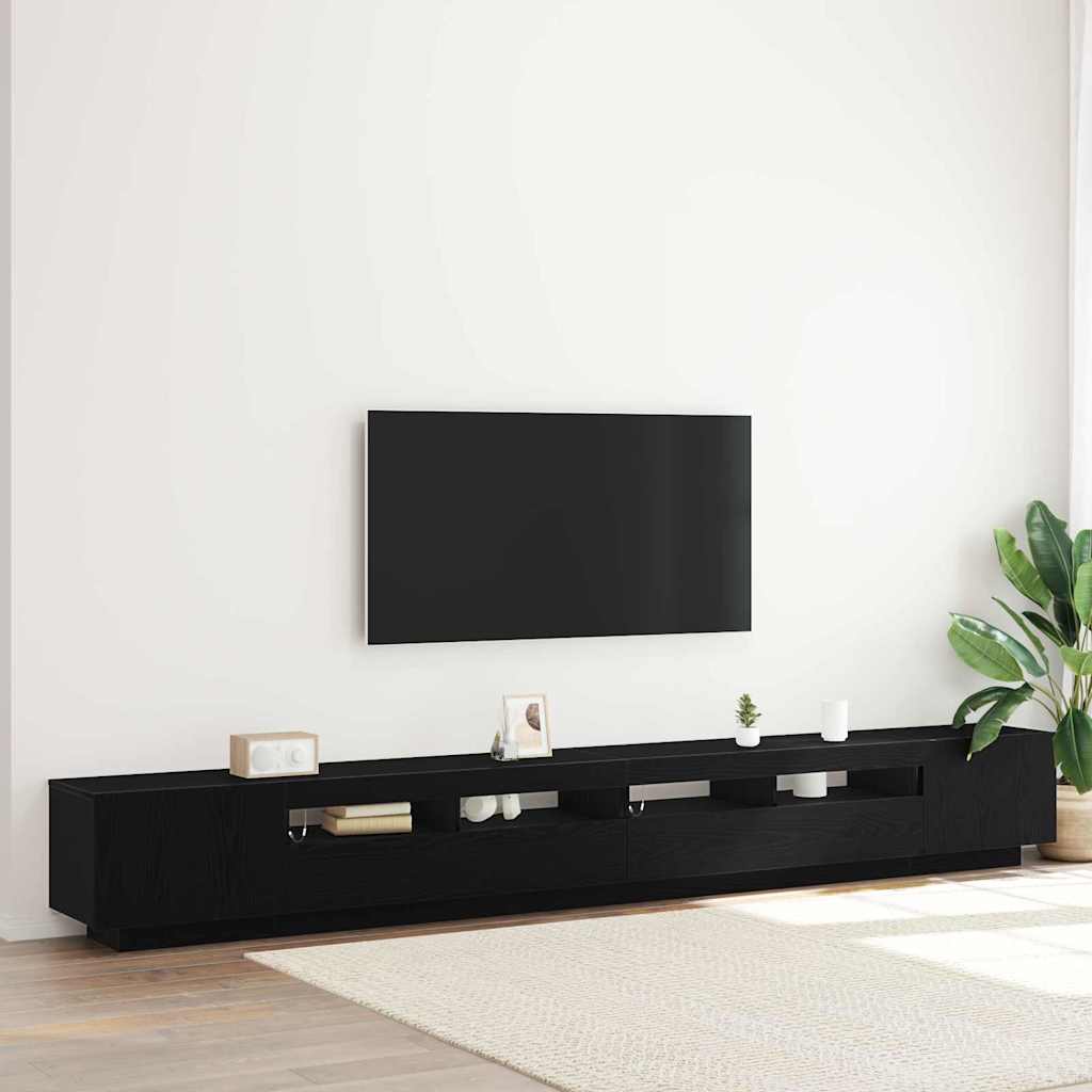 Mobile TV 3 pcs Nero 300 x 35 x 40 cm Legno multistrato