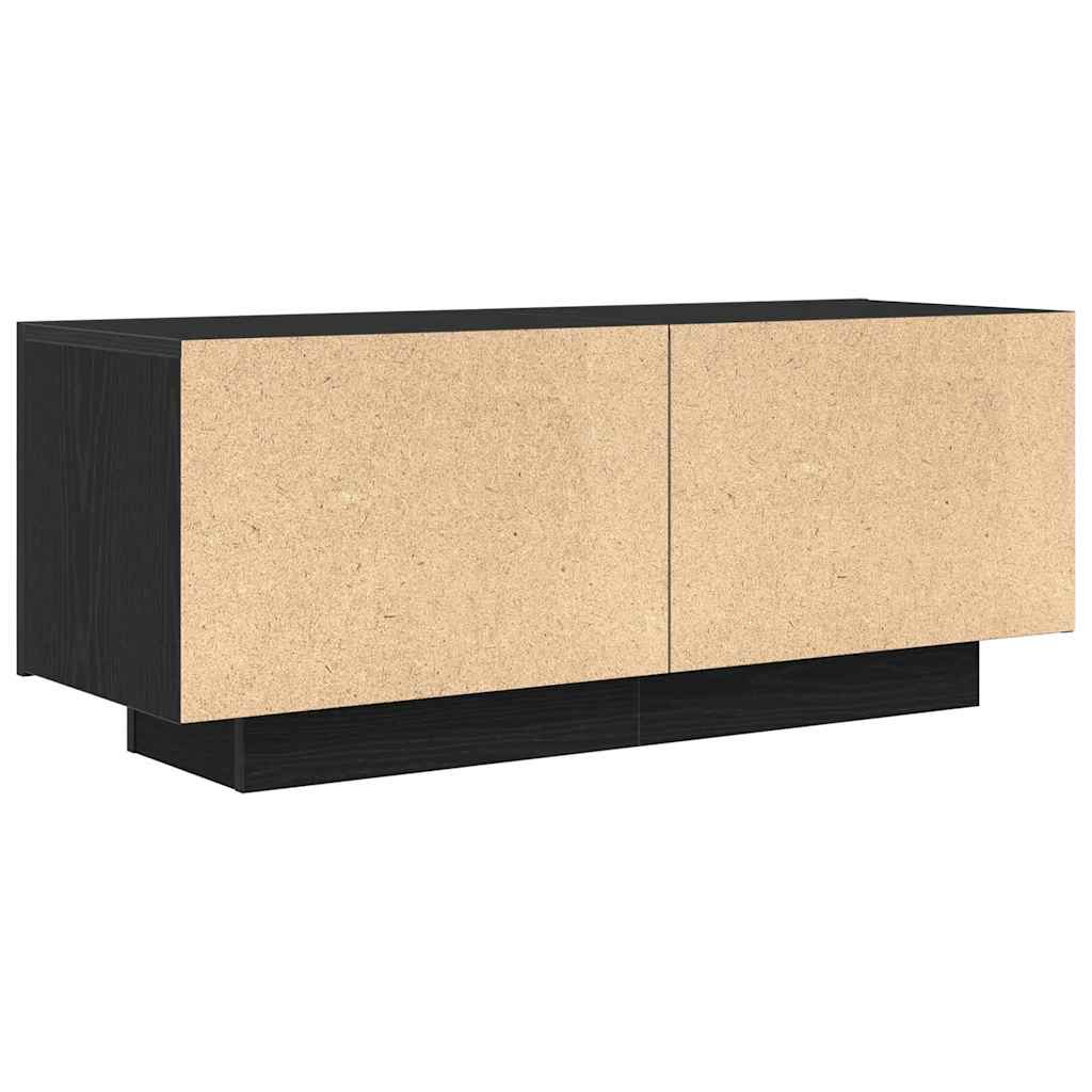 Mobile TV Rovere nero 100 x 35 x 40 cm Legno multistrato