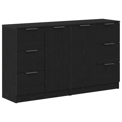 Sideboard Rovere Nero 180 x 30 x 70 cm Legno multistrato