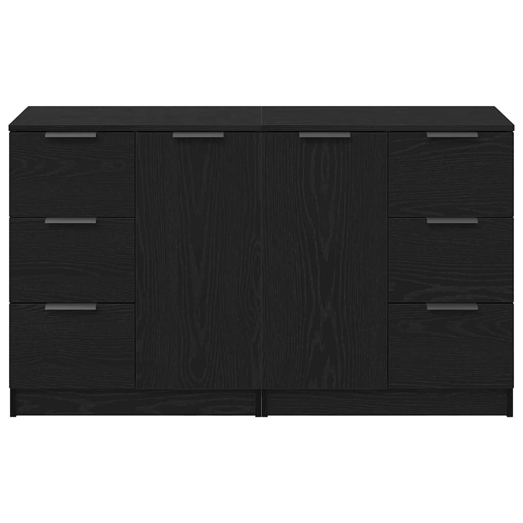 Sideboard Rovere Nero 180 x 30 x 70 cm Legno multistrato