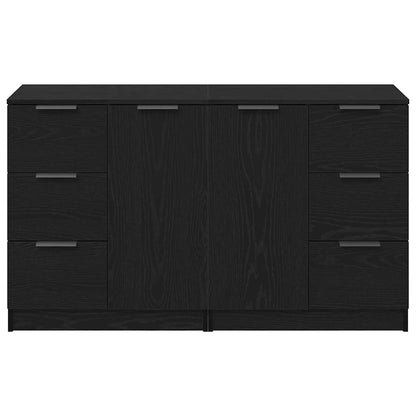 Sideboard Rovere Nero 180 x 30 x 70 cm Legno multistrato