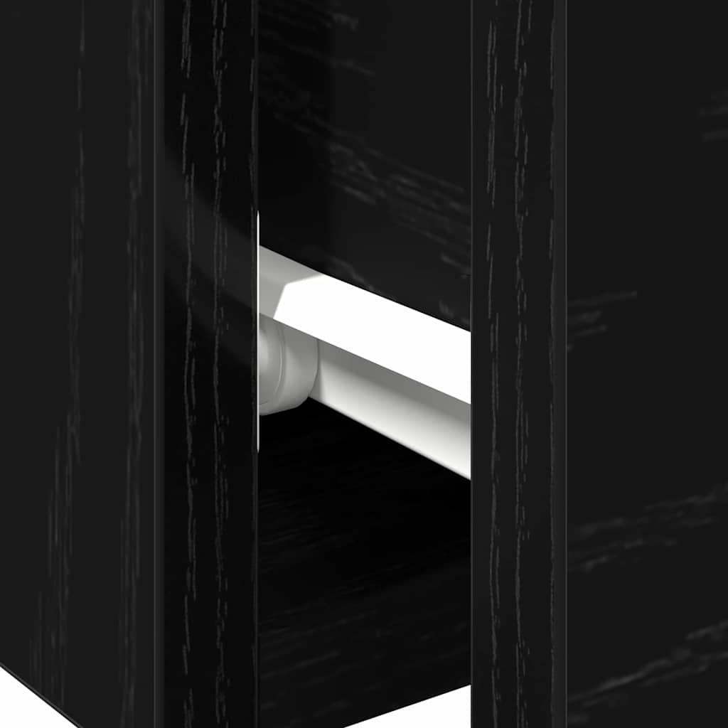 Mobile a muro con cassetto 2 pcs Rovere Nero 102 x 30 x 20 cm | homemem39