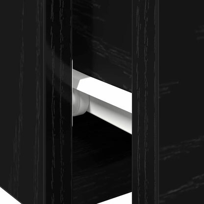 Mobile a muro con cassetto 2 pcs Rovere Nero 102 x 30 x 20 cm | homemem39