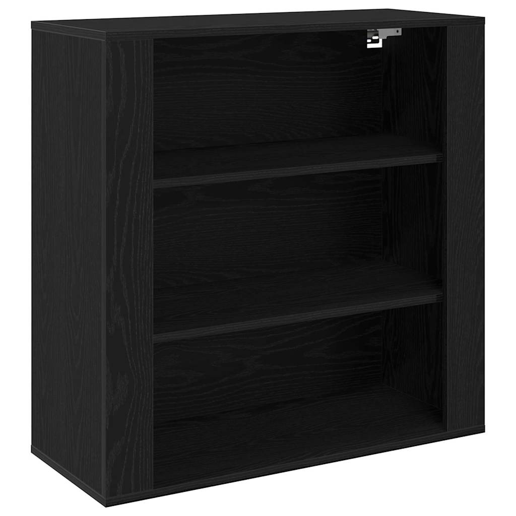 Credenza Rovere Nero 80 x 33 x 150 cm Legno multistrato | homemem39