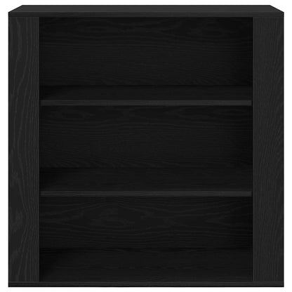 Credenza Rovere Nero 80 x 33 x 150 cm Legno multistrato | homemem39