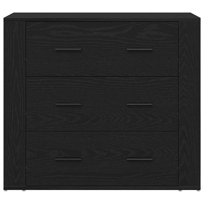 Sideboard Rovere nero 240 x 33 x 70 cm Legno multistrato - homemem39