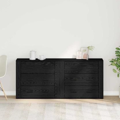 Credenza Rovere Nero 160 x 33 x 70 cm Legno multistrato - homemem39