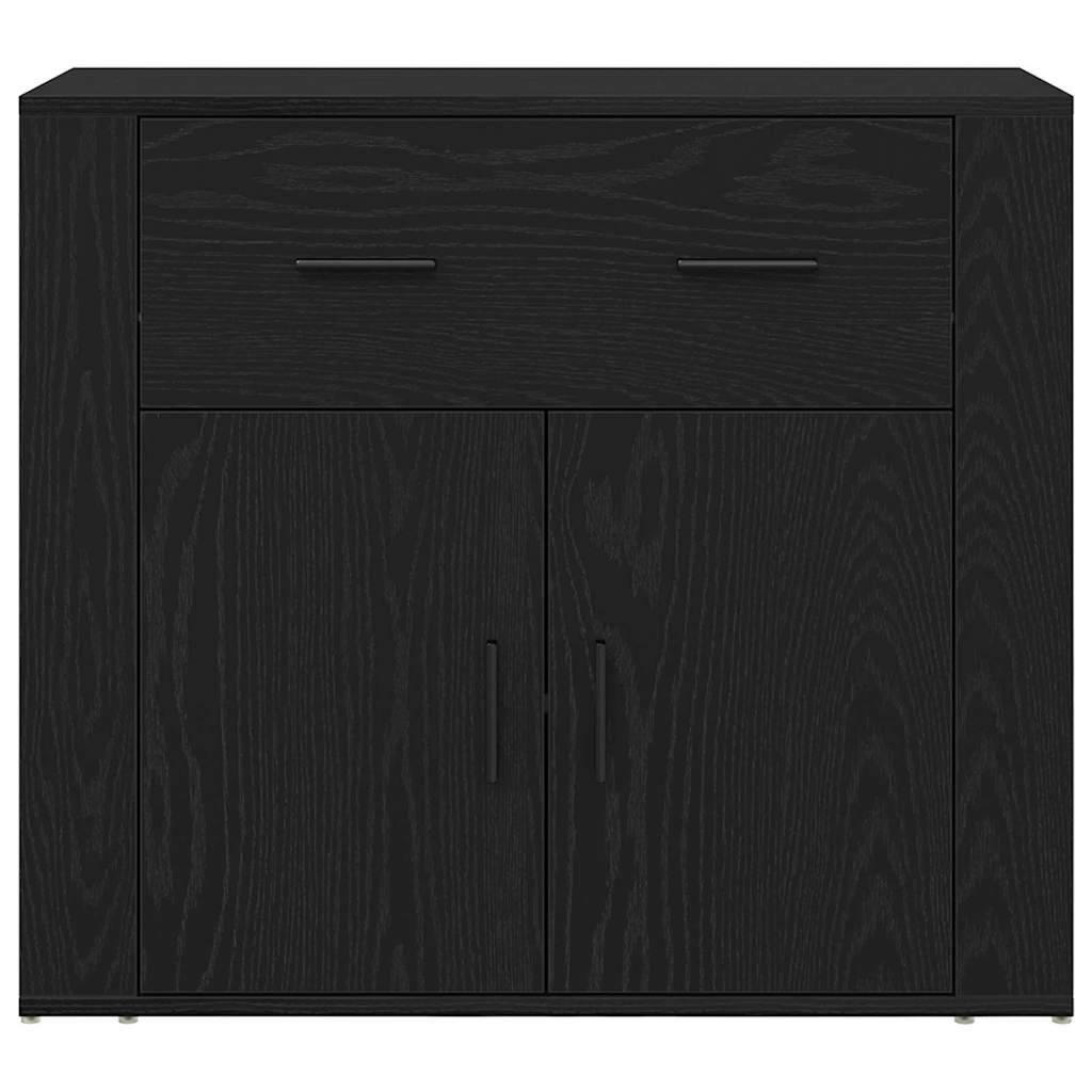 Credenza Rovere Nero 240 x 33 x 70 cm Legno multistrato - homemem39