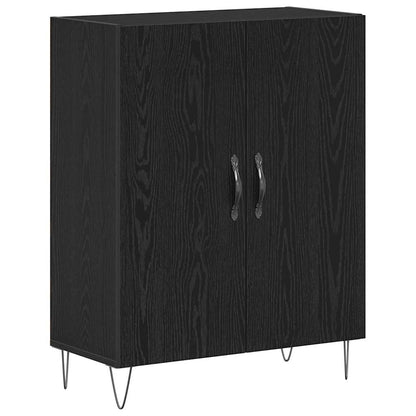 Credenza Montaggio a parete 2 pcs Rovere nero Legno multistrato - homemem39