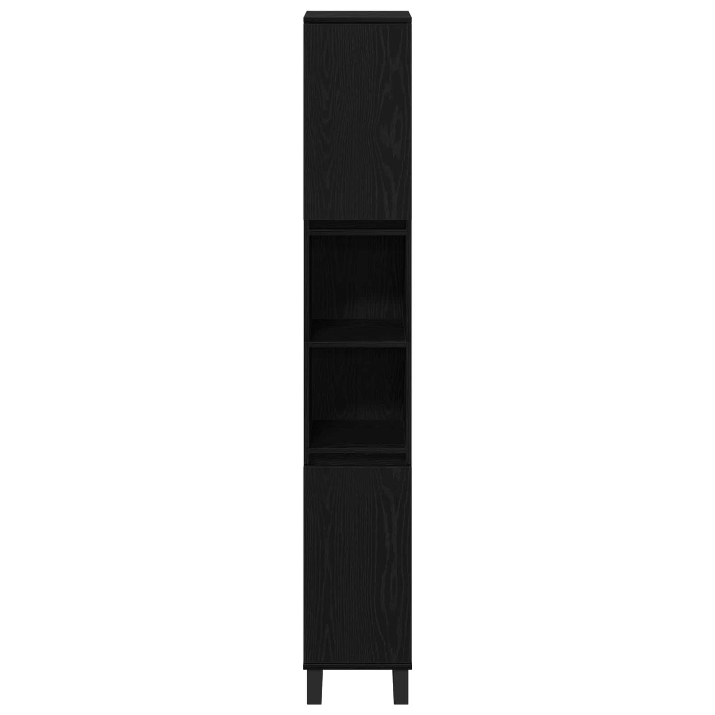 Set di mobili per il bagno Montaggio a parete 3 pcs Rovere Nero | homemem39