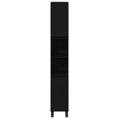 Set di mobili per il bagno Montaggio a parete 3 pcs Rovere Nero | homemem39