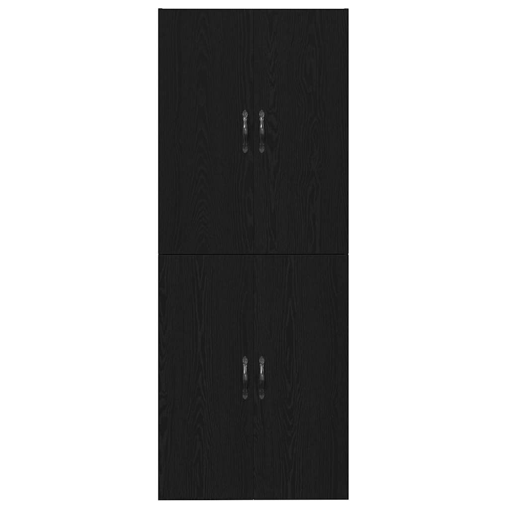 Pensile 2 pcs Rovere nero 69.5 x 34 x 90 cm Legno multistrato - homemem39